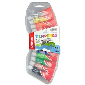 Temse in Rohrköten Temperas 12 Farben, Röhrchen 12 ml